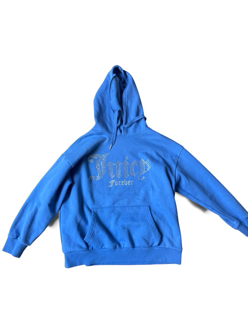 Juicy Couture Royal Blue Rhinestone 'Juicy Forever' Hooded Sweatshirt